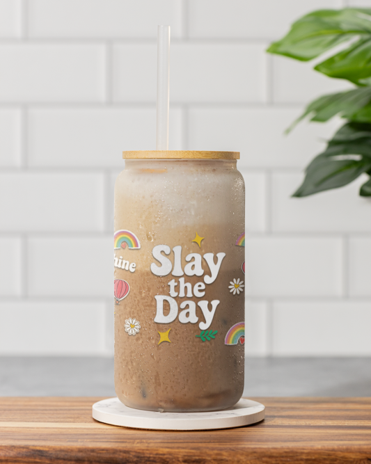 Slay the Day – 500 ml Glass Sipper