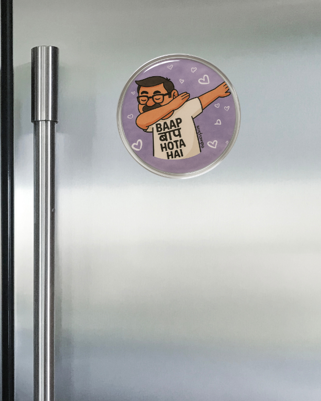 Baap Baap hota hai - Fridge Magnet