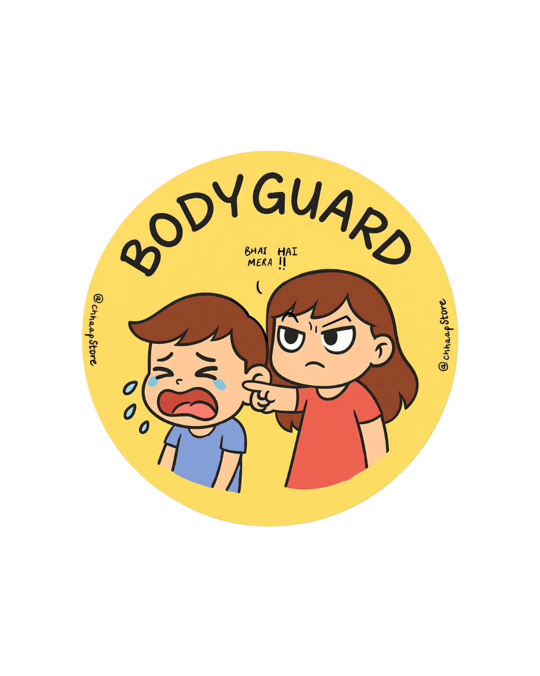 Bodyguard Behen – Bhai Hai Mera Rakhi Fridge Magnet