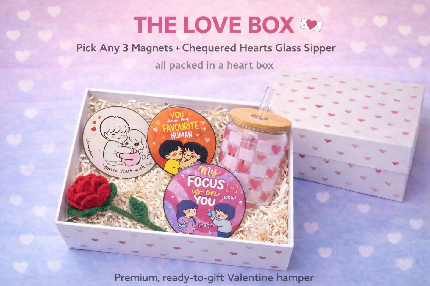 The Love Box – Pink & Purple Hearts | Valentine Hamper