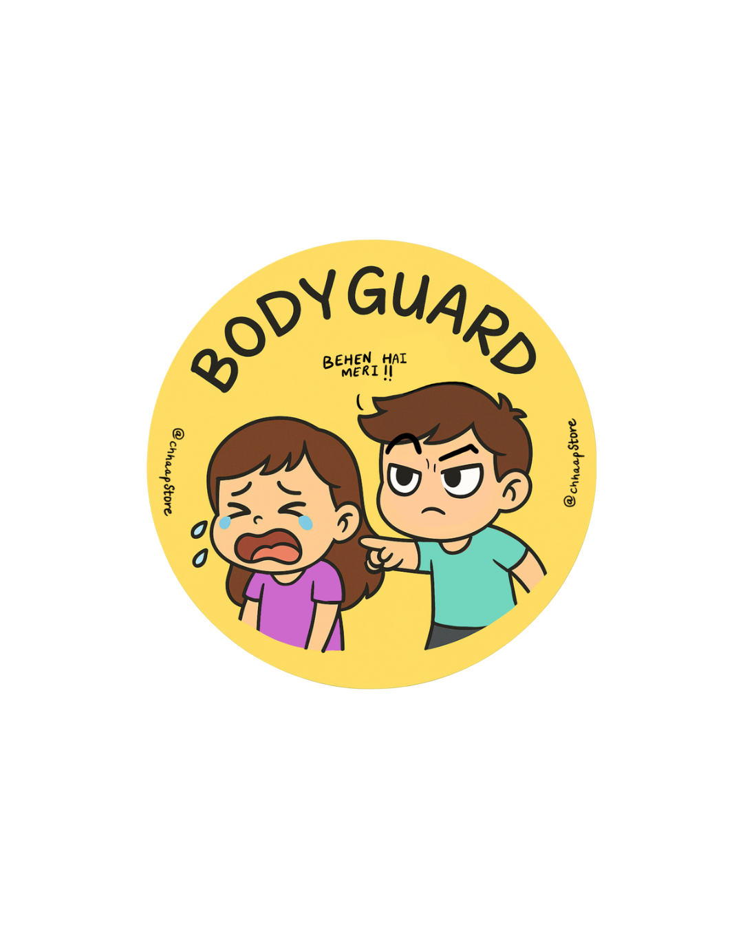 Bodyguard Bhai – Behen Hai Meri Rakhi Fridge Magnet
